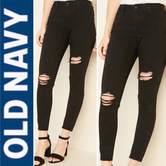 🆕 ROCKSTAR Destructed Raw Edge Jegging OLD NAVY - Picture 7 of 16
